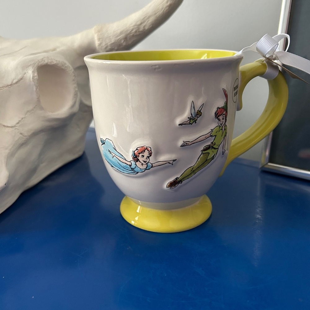 Rae Dunn Disney Peter Pan Wendy and Tinker Bell Never Grow Up Double Sided Mug - Picture 3 of 10